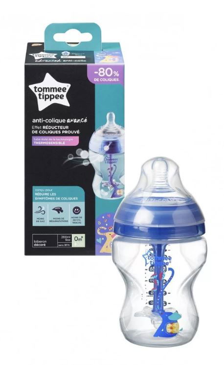 Tommee Tippee Шише За Хранене Anti-Colic 0М+ 260 Мл Декор Син --- BebeMama