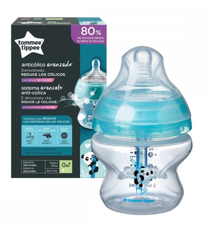 Tommee Tippee Шише За Хранене Anti-Colic+ 150 Мл 0М+ Декор --- BebeMama
