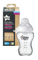 Tommee Tippee Шише За Хранене Easi Vent Стъклено 250 Мл. 0М+ --- BebeMama