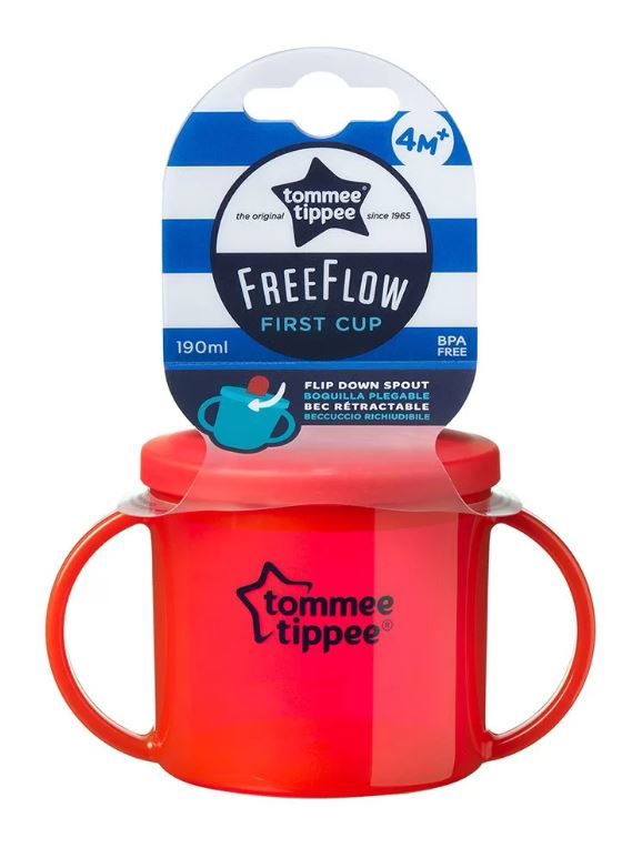 Tommee Tippee Чаша Essenials First Cup 4 М+ Червена --- BebeMama