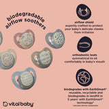 Успокояващи Залъгалки С Въздушен Поток 0-6 Месеца Earthsmart Vital Baby