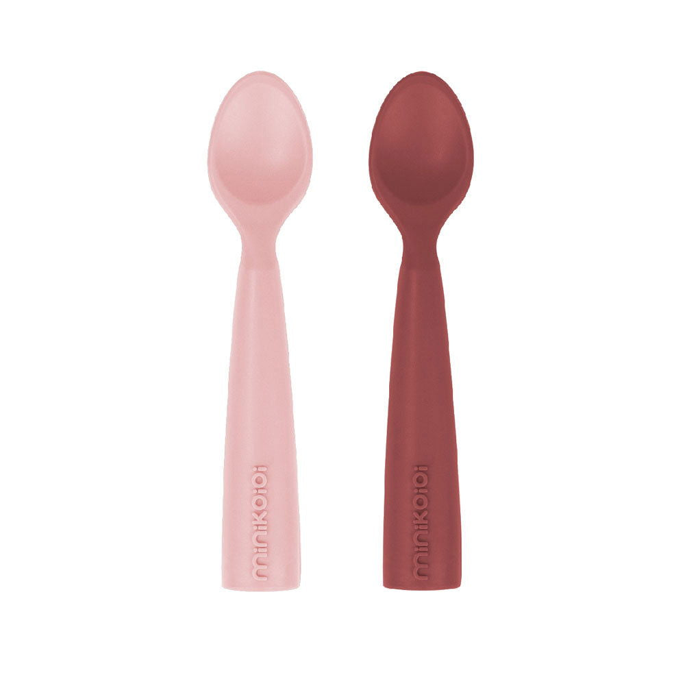 Minikoioi Scoopers Силиконова Лъжица - Pinky Pink/Velvet Rose --- BebeMama