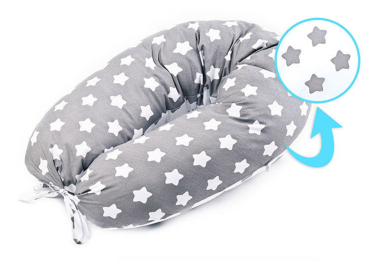 Xl Възглавница За Бременни Stars Grey --- BebeMama