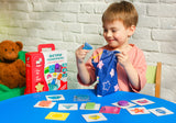 Joc educativ cu figurine din lemn, culori și forme într-o pungă 22x6x25