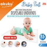 Еднократни Постелки Baby Soft 40х60см 15бр. 0500 Akuku