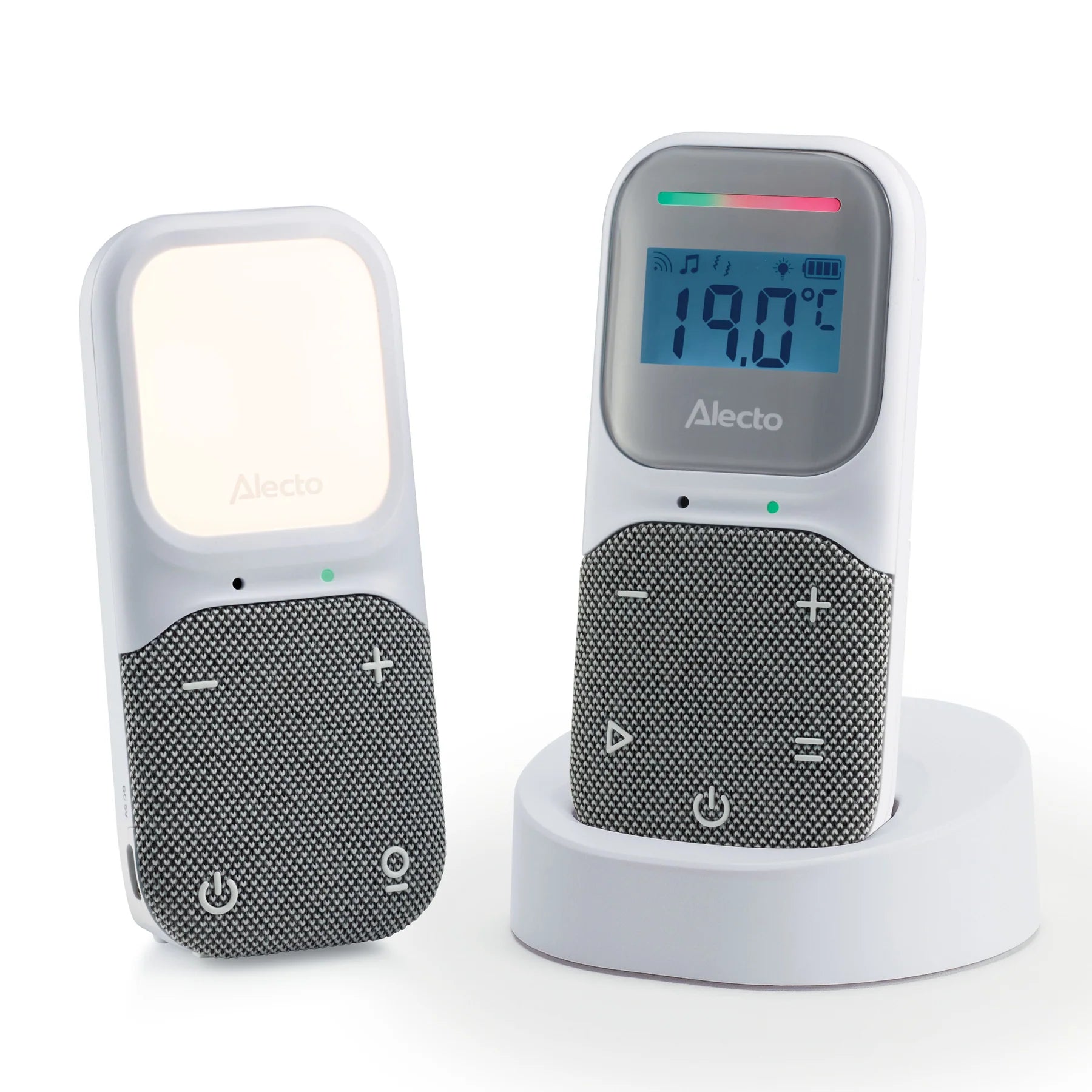 Бебефон С Дигитален Дисплей Full Eco Dect White Grey Dbx140 Alecto