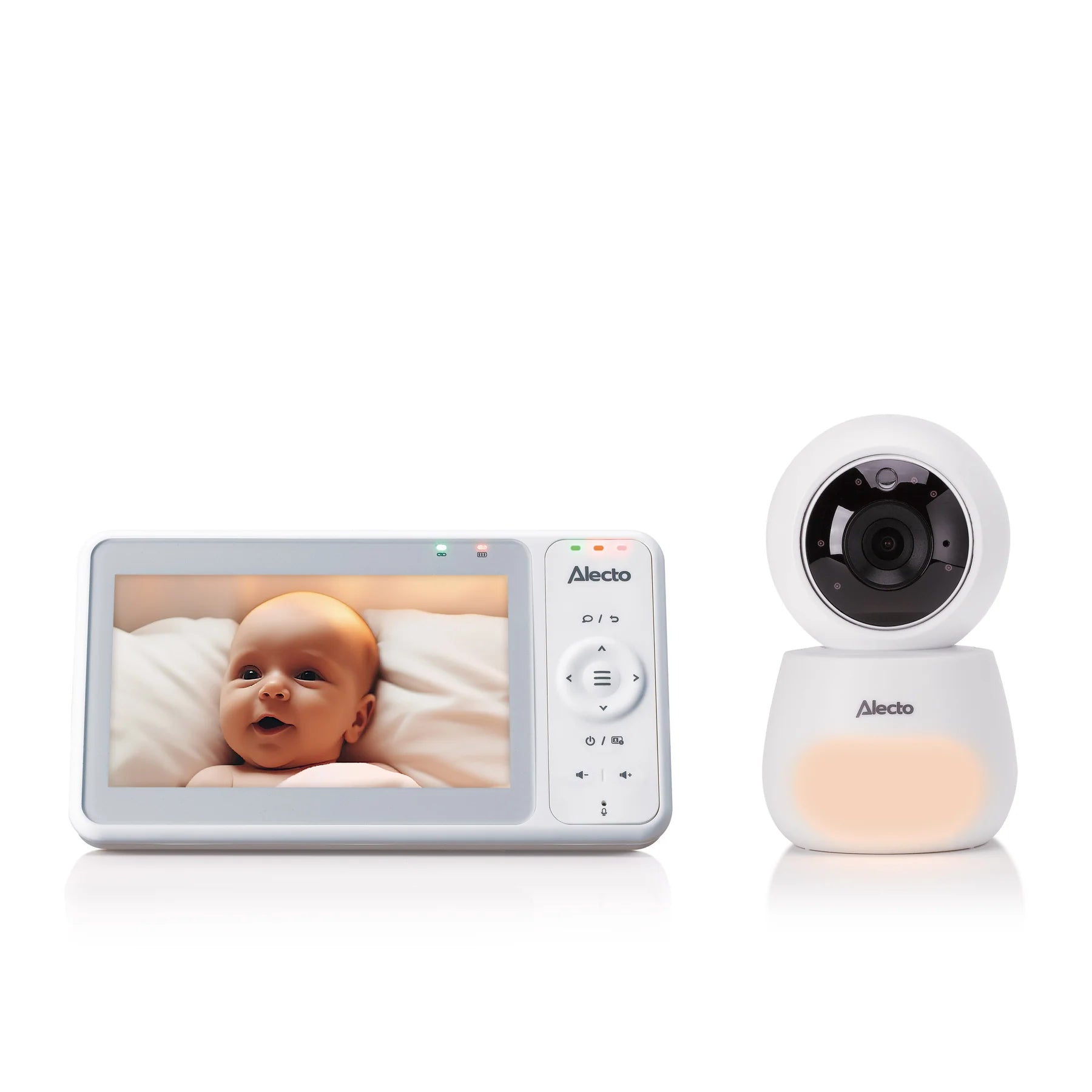 Видеофон За Бебе С 5" Hd Цветен Дисплей White Dvm2050 Alecto