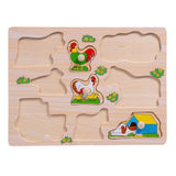 Smily Play Детски Дървен Пъзел Животни 83598 Anek
