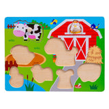 Smily Play Детски Дървен Пъзел Животни От Фермата Anek