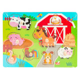 Smily Play Детски Дървен Пъзел Животни От Фермата Anek