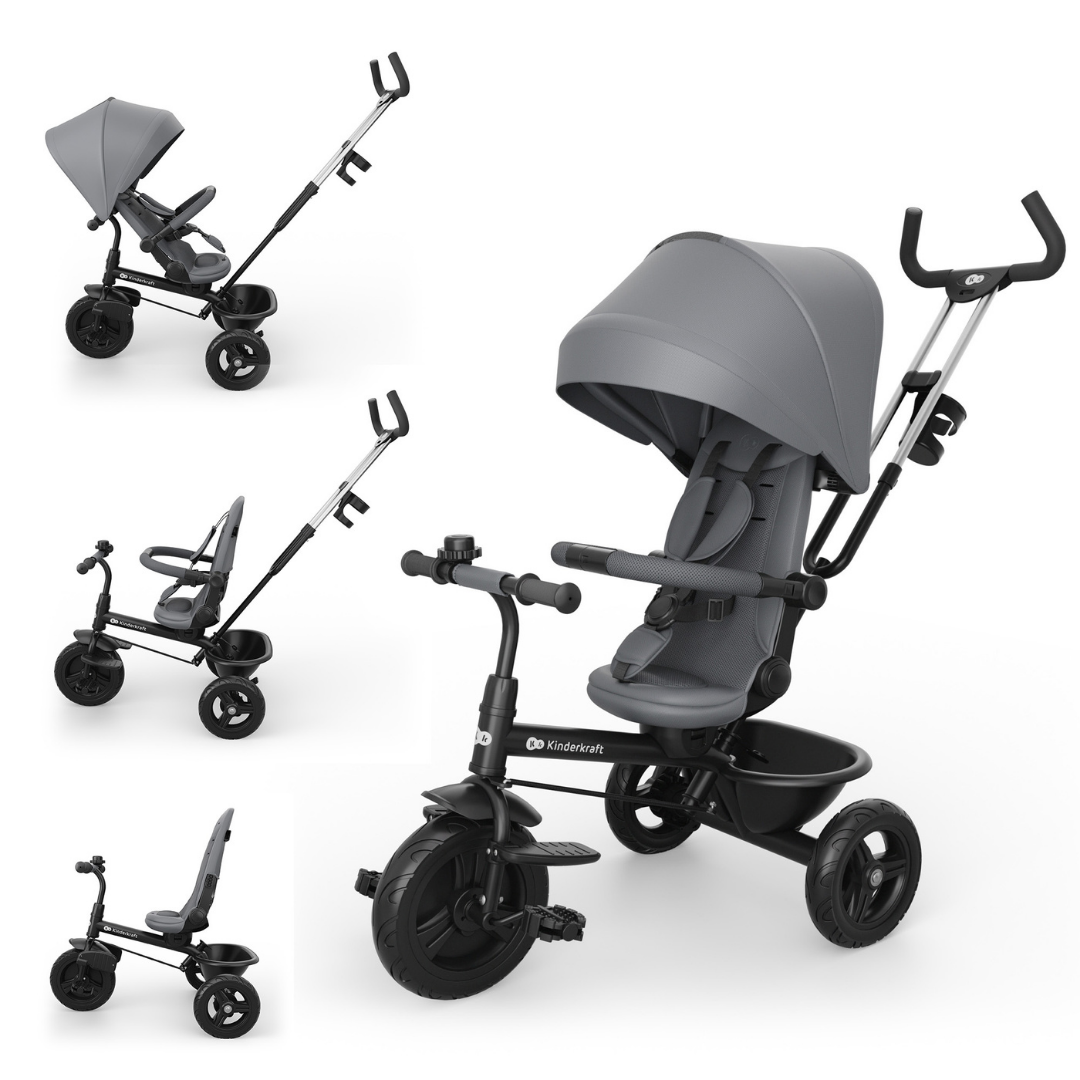 Aston 2 Plus Триколка Сива Kinderkraft