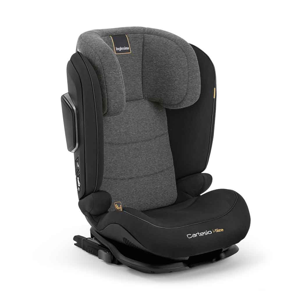 Столче За Кола (100-150 См) Inglesina Cartesio I-Size - Vulcan Черен - Група 2/3 (15-36Кг) - Inglesina - BebeMama