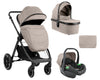 Комбинирана Количка 3В1 С Кош За Новородено Ava Beige - Комбинирани Колички - Kikkaboo - BebeMama