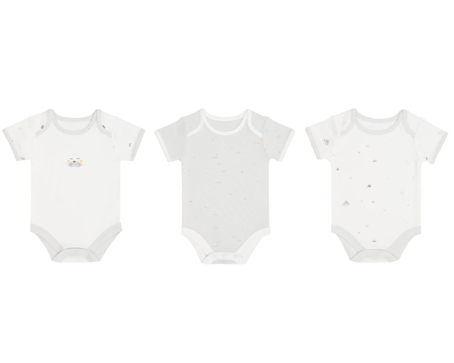Комплект 3 Бр Бебешко Боди 0 3м Seally Me Kikkaboo