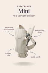 Бебешко Кенгуру Mini, Jersey 3d, Charcoal Grey Babybjörn