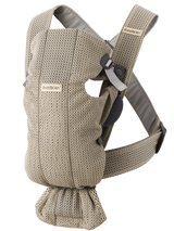 Бебешка Ергономична Раница Mini, Mesh 3d, Grey Beige Babybjörn