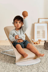 Бебешки Шезлонг Balance Soft Cotton Jersey Beige Grey Woven Jersey Babybjörn