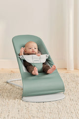 Бебешки Шезлонг Balance Soft Cotton Jersey Light Sage Grey Woven Jersey Babybjörn