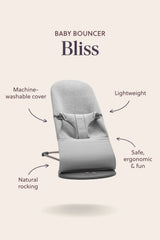 Бебешки Шезлонг Bliss Anthracite (classic Quilt, Woven) Babybjörn