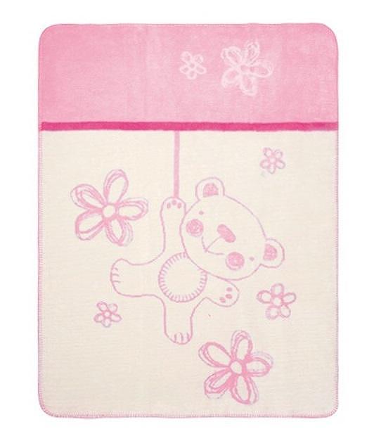 Бебешко Памучно Одеяло Teddy 75x100 См Розово Babymatex