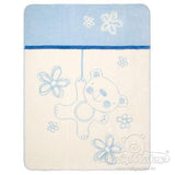 Бебешко Памучно Одеяло Teddy 75x100 См Синьо Babymatex