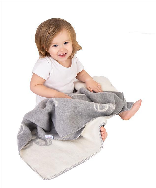 Бебешко Памучно Одеяло Teddy 75x100 См Сиво Babymatex