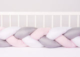 Ограничител Обиколник За Легло 200 См (бяло Розово Сиво) 0357 01 42 10 Babymatex