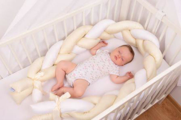 Ограничител Обиколник За Легло 200 См (бяло Жълто) 0357 02 01 02 Babymatex