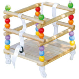 Детска Дървена Люлка С Колан И Бордове До 70 Кг, 30×30 См Ginger Home