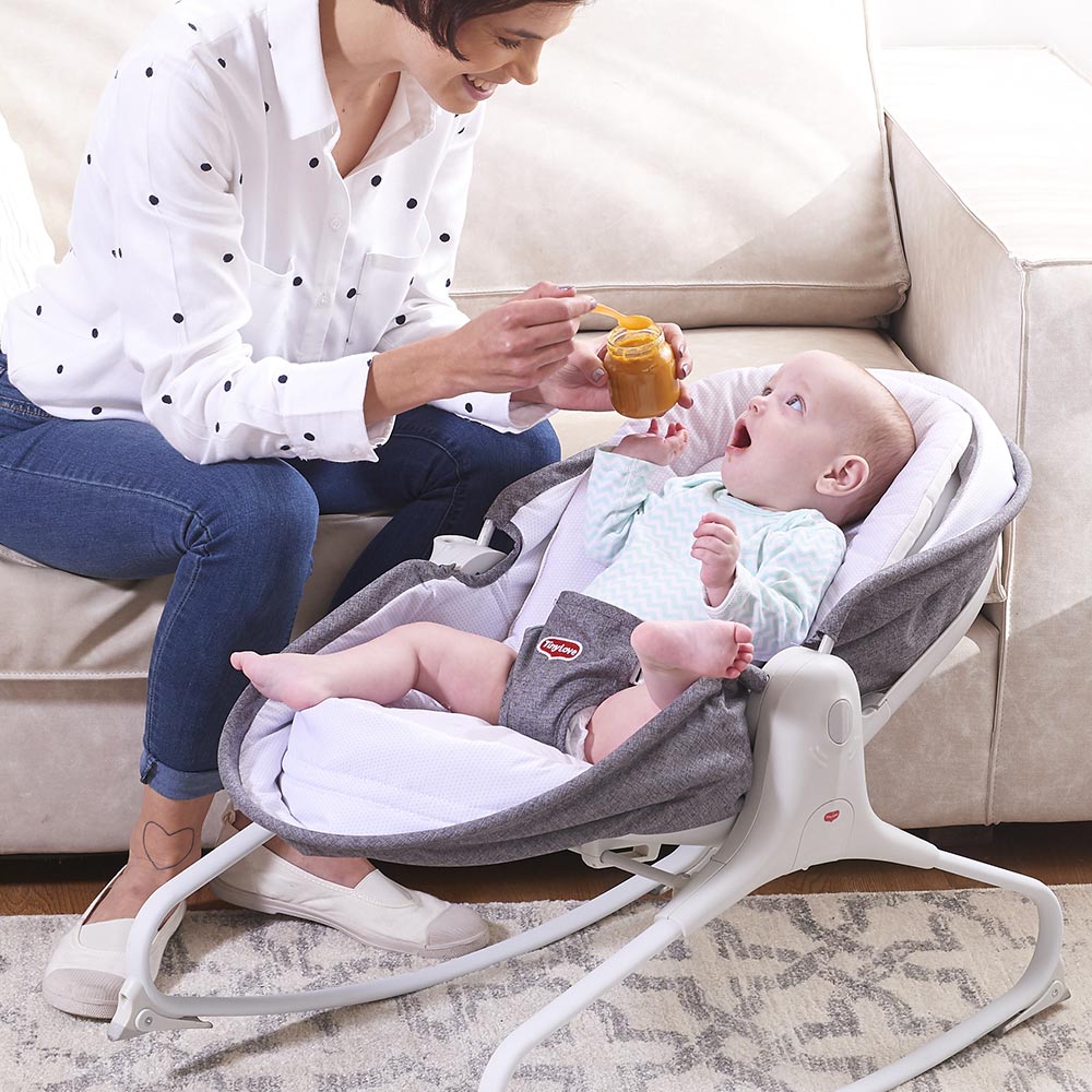Музикален Шезлонг 3в1 Rocker Napper Grey 0м+ Tiny Love