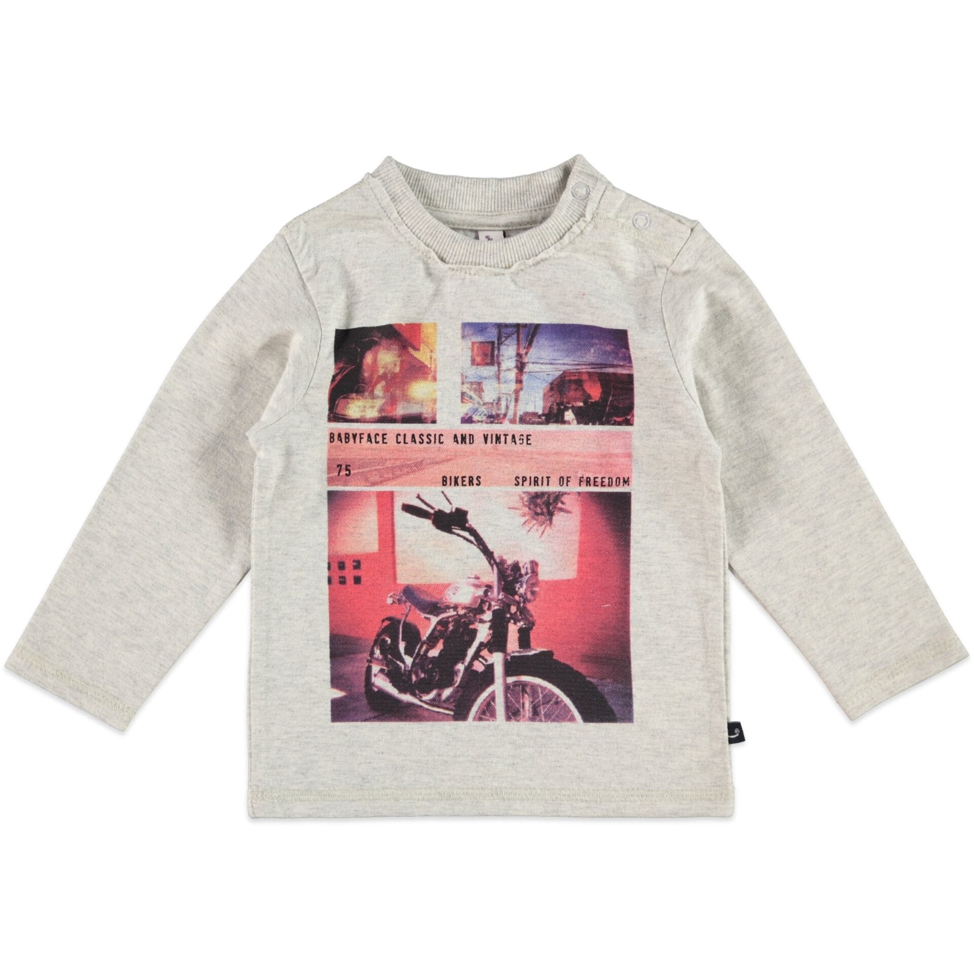 Бебешка Блуза С Дълги Ръкави В Сив Цвят, 74 См. 7 12 М. Babyface