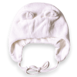 Бебешка Шапка Плюш, Цвят Off White, Bio Baby