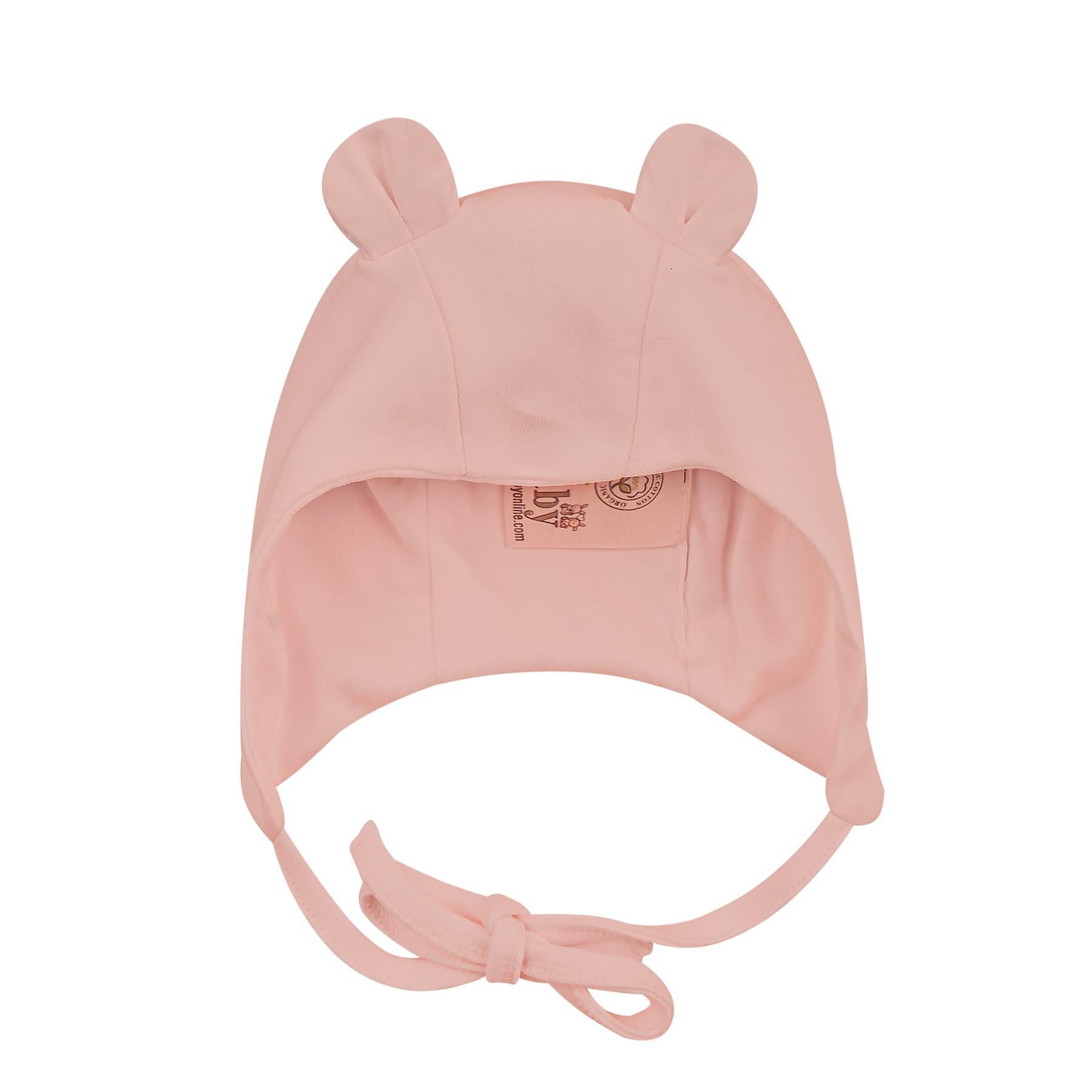Бебешка Шапка От Органичен Памук В Розов Цвят, Bio Baby