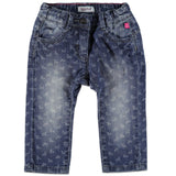 Бебешки Дънки С Принт На Цветенца, 104 См. 4 Г. Babyface