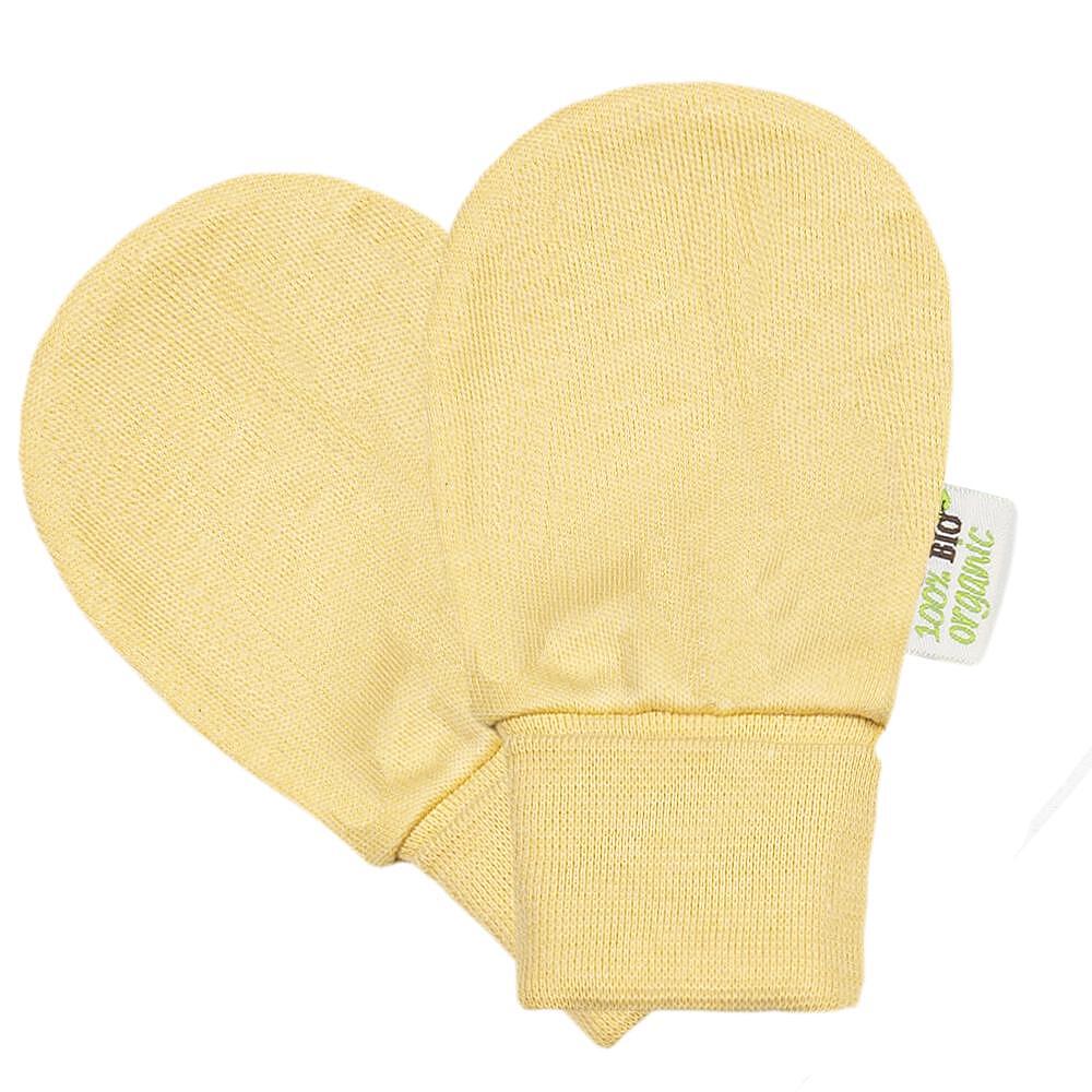 Бебешки Ръкавички От Органичен Памук, Жълти, Bio Baby