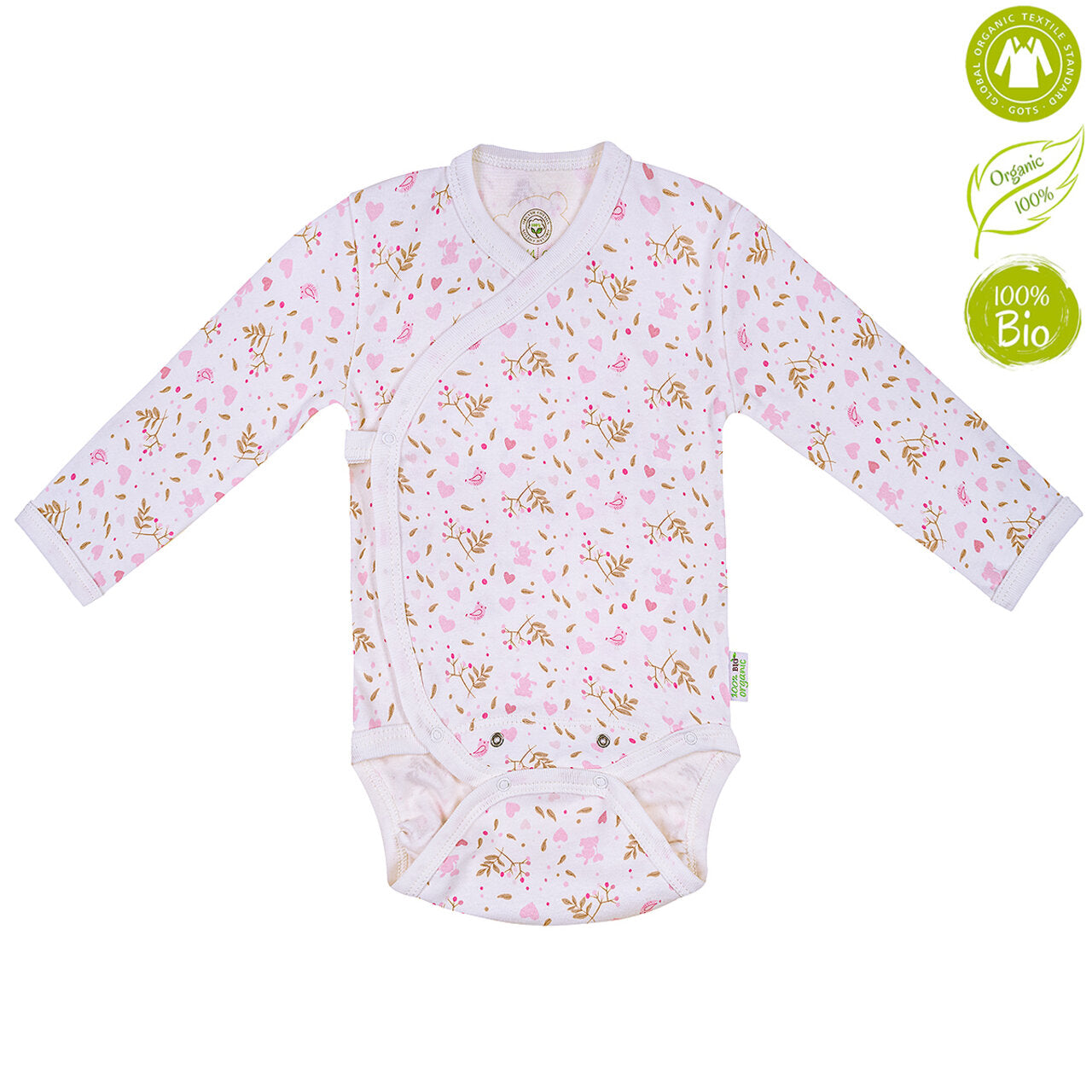 Бебешко Боди Прегърни Ме От 100% Органичен Памук, 74 См. 6 9 М. Bio Baby