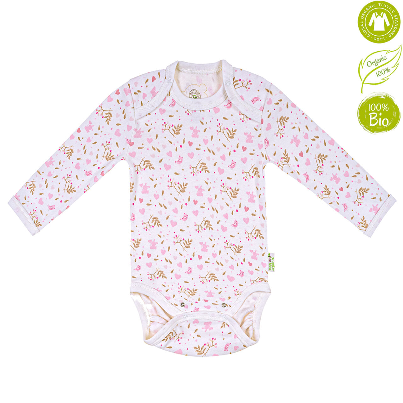 Бебешко Боди От 100% Органичен Памук, 68 См. 4 6 М. Bio Baby