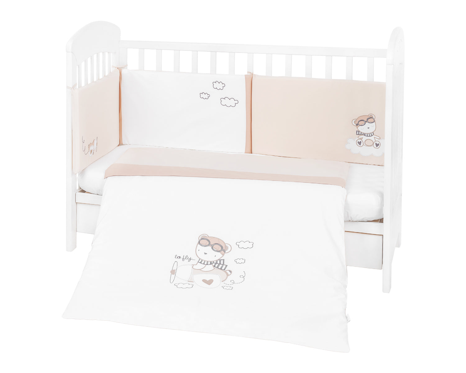 Бебешки Спален Комплект 2 Части Eu Style 70 140 С Бродерия Dreamy Flight Kikkaboo