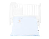Set de lenjerie de pat pentru bebeluși cu broderie 3 piese Dream Big Blue
