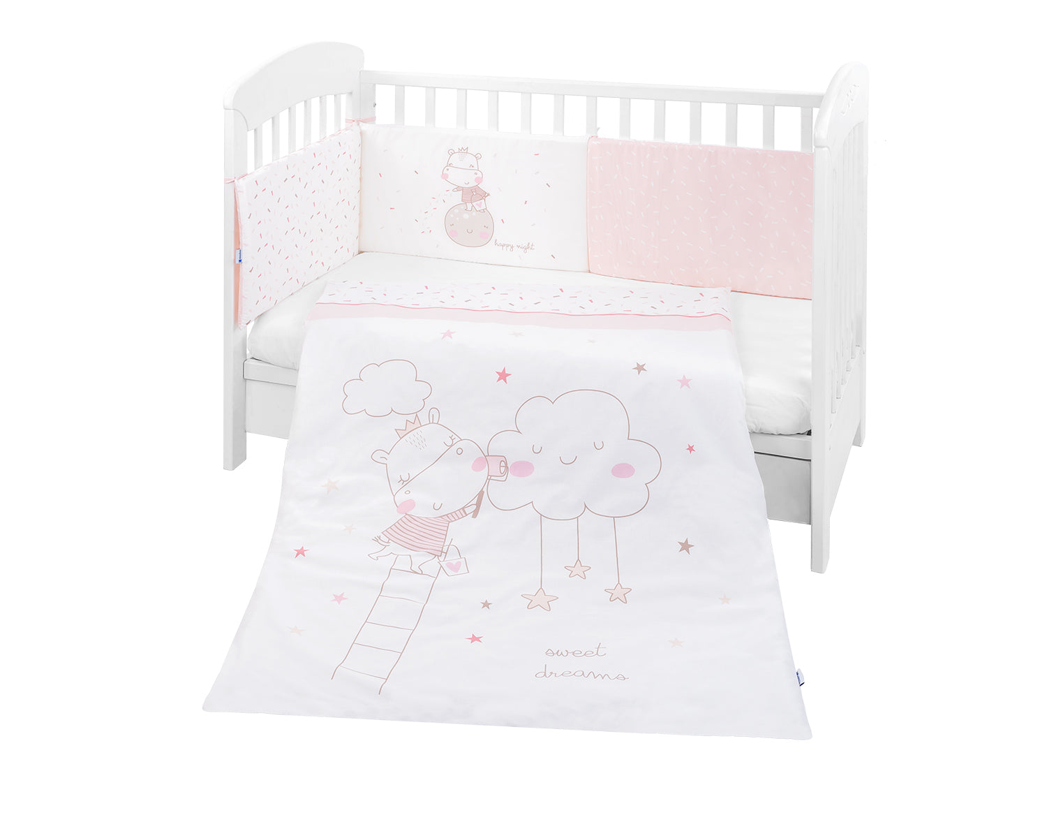 Бебешки спален комплект 2 части EU style 60/120 Hippo Dreams --- BebeMama