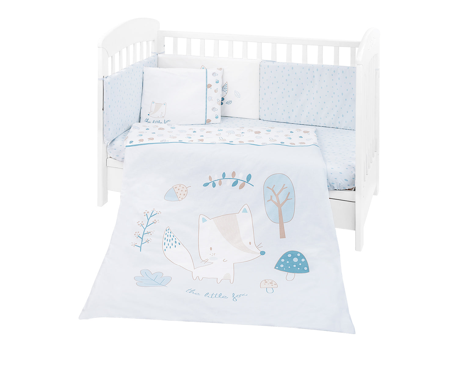 Бебешки спален комплект 6 части 70/140 Little Fox --- BebeMama