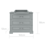 Детски Скрин С Три Чекмеджета Ines Neutral Grey Bellamy