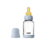 Бебешка Стъклена Бутилка 120 Мл. (каучук) Baby Blue Bibs