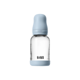 Бебешка Стъклена Бутилка 120 Мл. (каучук) Baby Blue Bibs