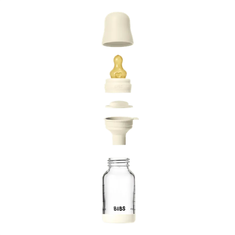 Бебешка Стъклена Бутилка 120 Мл. (каучук) Ivory Bibs
