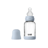 Бебешка Стъклена Бутилка 120 Мл. (силикон) Baby Blue Bibs