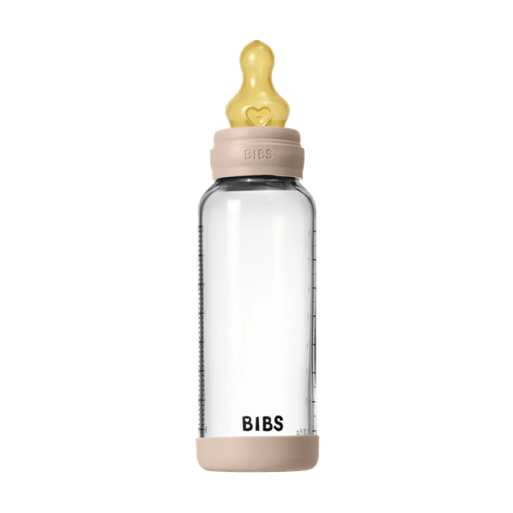 Бебешка Стъклена Бутилка 240 Мл. (каучук) Blush Bibs
