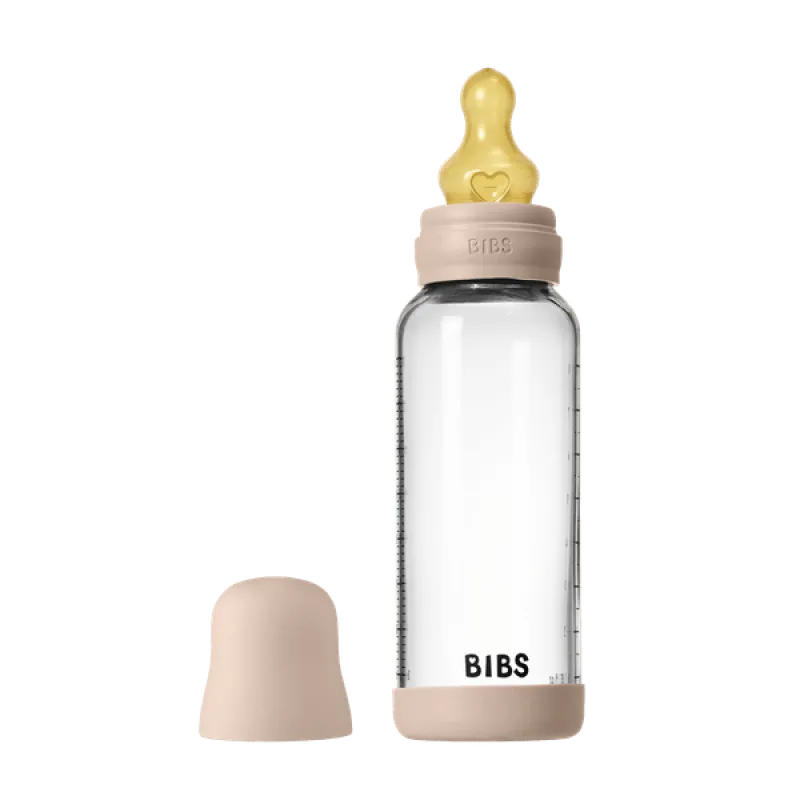Бебешка Стъклена Бутилка 240 Мл. (каучук) Blush Bibs