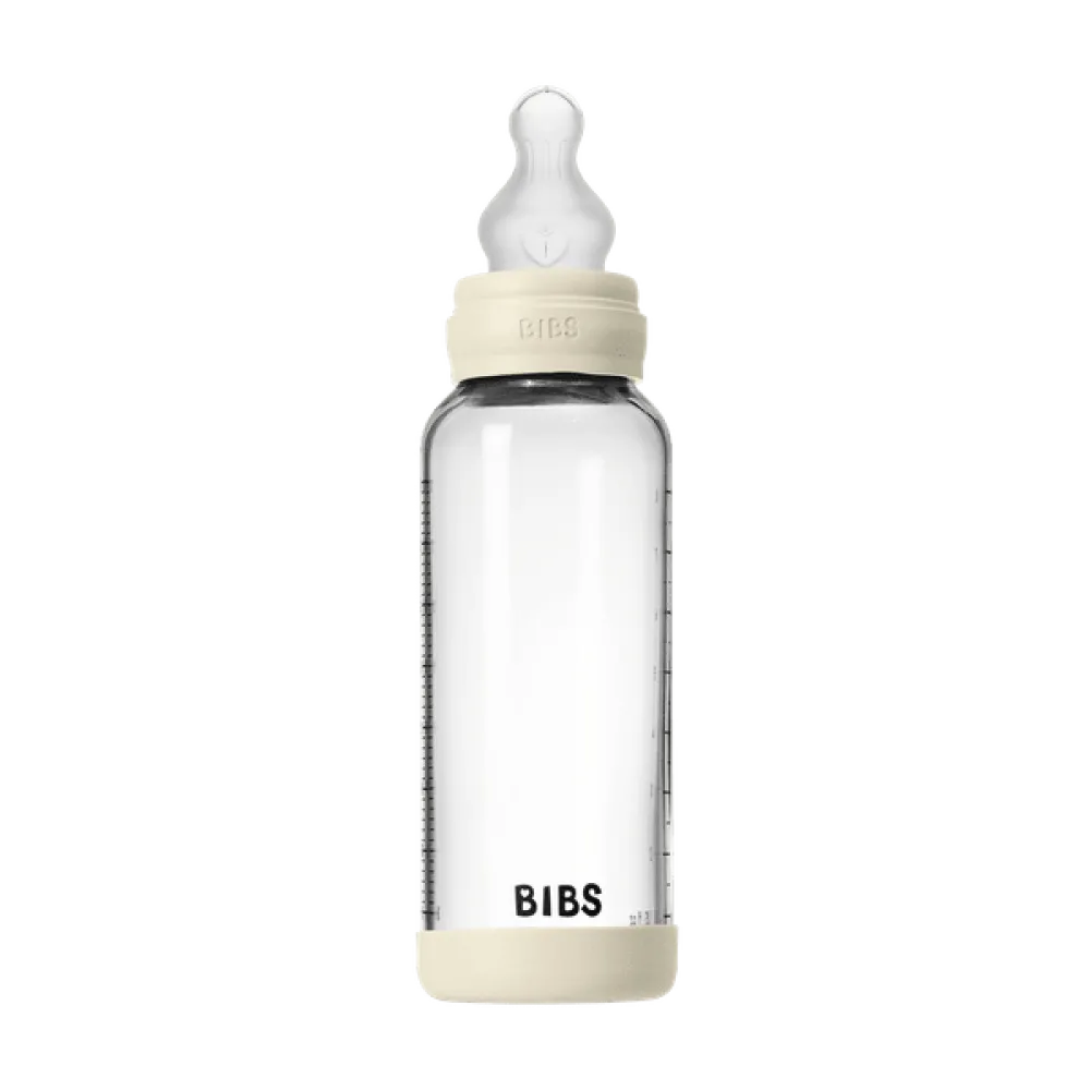 Бебешка Стъклена Бутилка 240 Мл. (силикон) Ivory Bibs