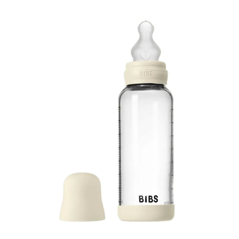 Бебешка Стъклена Бутилка 240 Мл. (силикон) Ivory Bibs